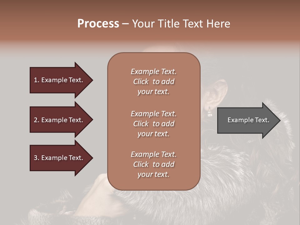 Person Fur Coat Hand PowerPoint Template