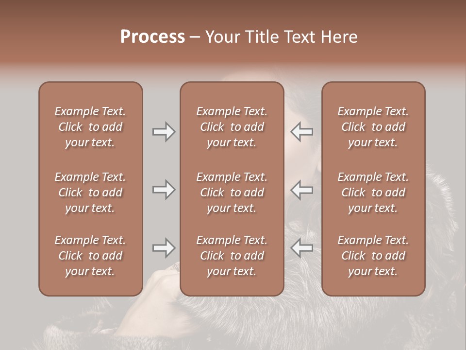 Person Fur Coat Hand PowerPoint Template