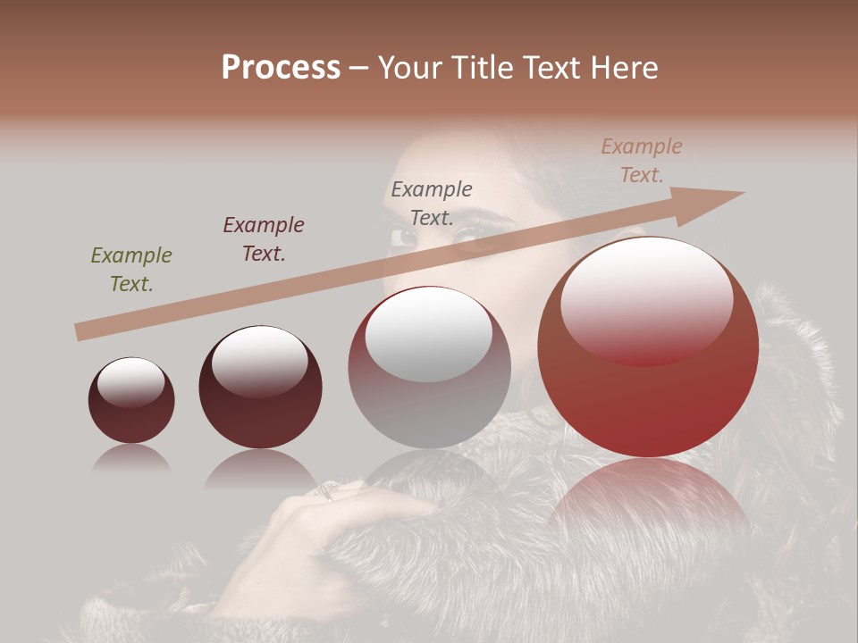 Person Fur Coat Hand PowerPoint Template