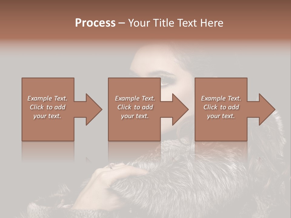 Person Fur Coat Hand PowerPoint Template