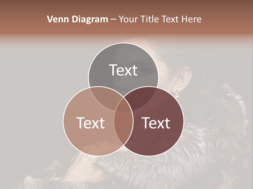 Person Fur Coat Hand PowerPoint Template