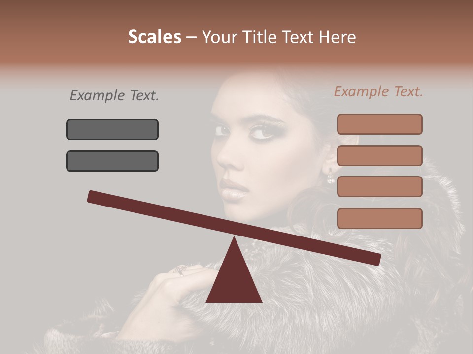 Person Fur Coat Hand PowerPoint Template