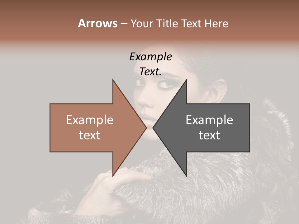 Person Fur Coat Hand PowerPoint Template