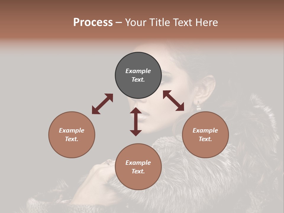 Person Fur Coat Hand PowerPoint Template