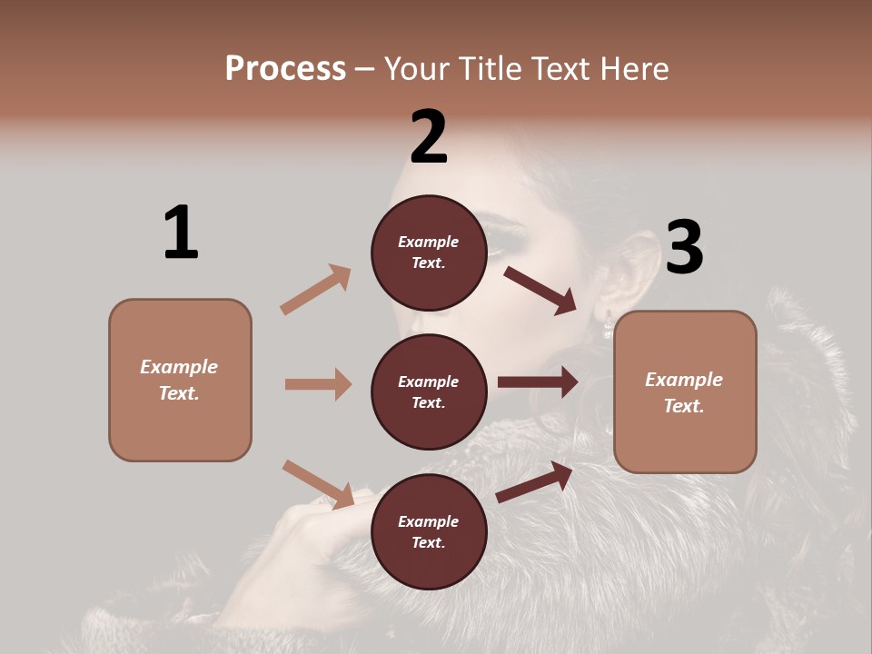 Person Fur Coat Hand PowerPoint Template