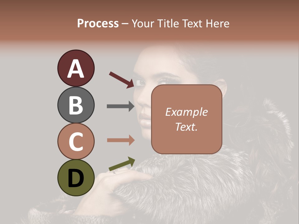 Person Fur Coat Hand PowerPoint Template