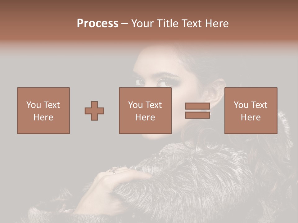 Person Fur Coat Hand PowerPoint Template