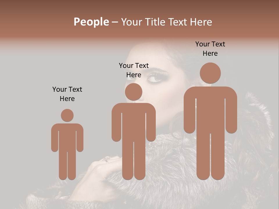 Person Fur Coat Hand PowerPoint Template