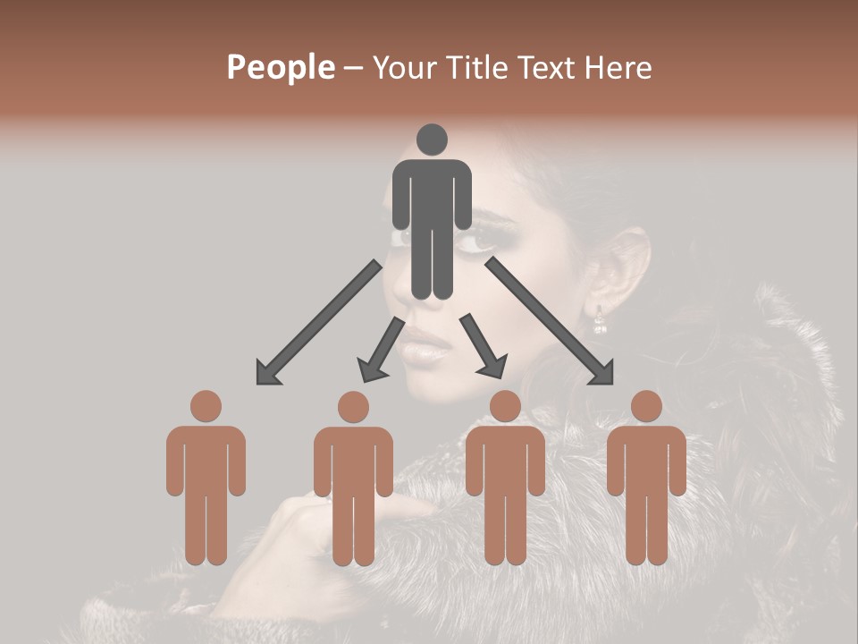 Person Fur Coat Hand PowerPoint Template
