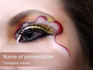 Look Young Eyeshadow PowerPoint Template