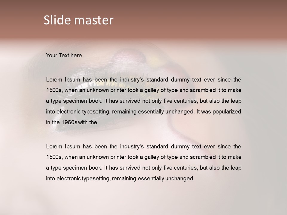 Look Young Eyeshadow PowerPoint Template