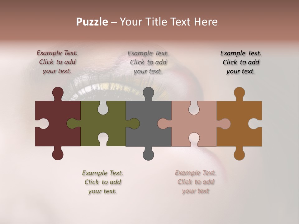 Look Young Eyeshadow PowerPoint Template