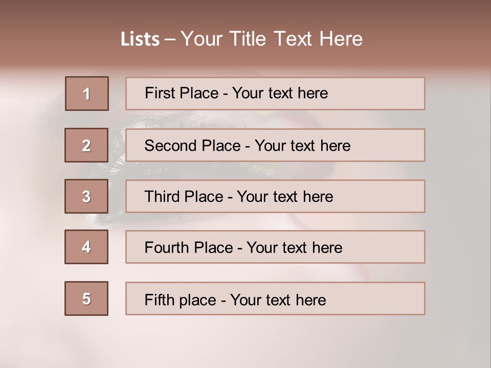 Look Young Eyeshadow PowerPoint Template