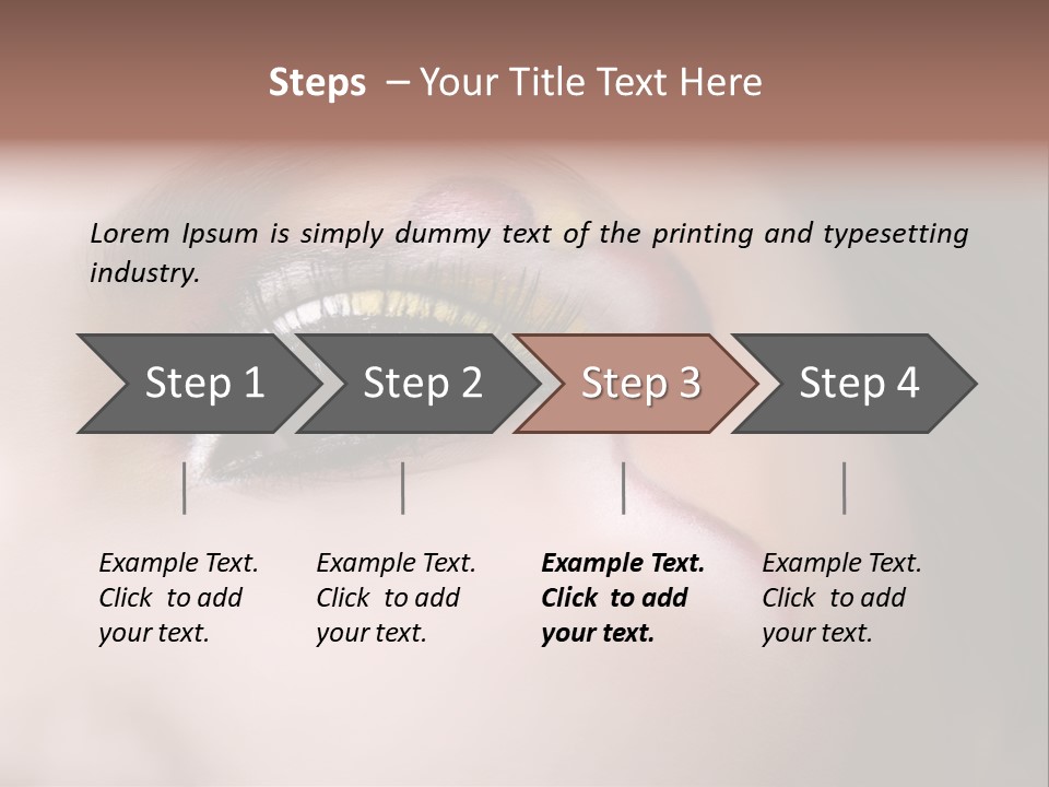 Look Young Eyeshadow PowerPoint Template