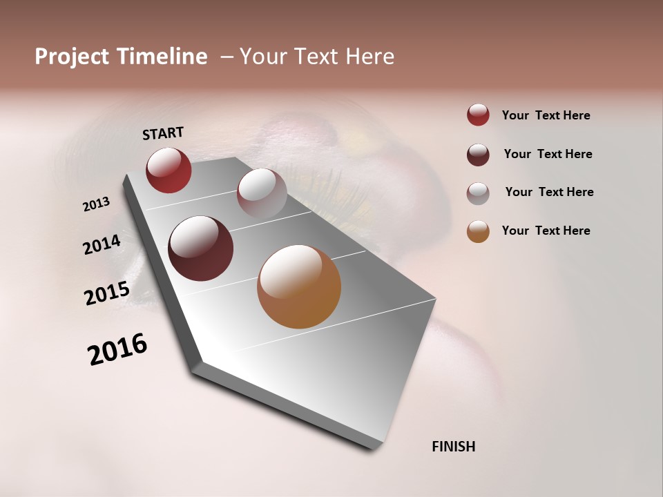 Look Young Eyeshadow PowerPoint Template