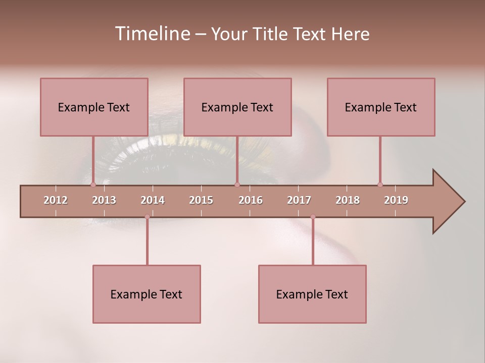 Look Young Eyeshadow PowerPoint Template