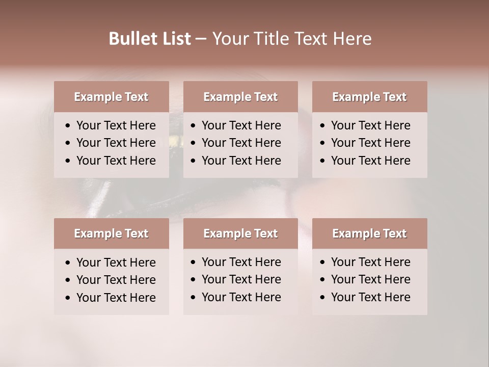 Look Young Eyeshadow PowerPoint Template