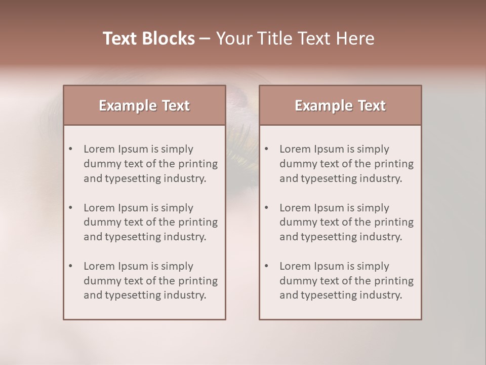 Look Young Eyeshadow PowerPoint Template