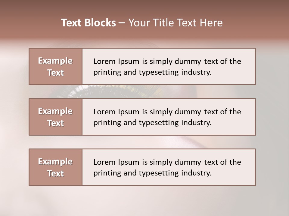 Look Young Eyeshadow PowerPoint Template