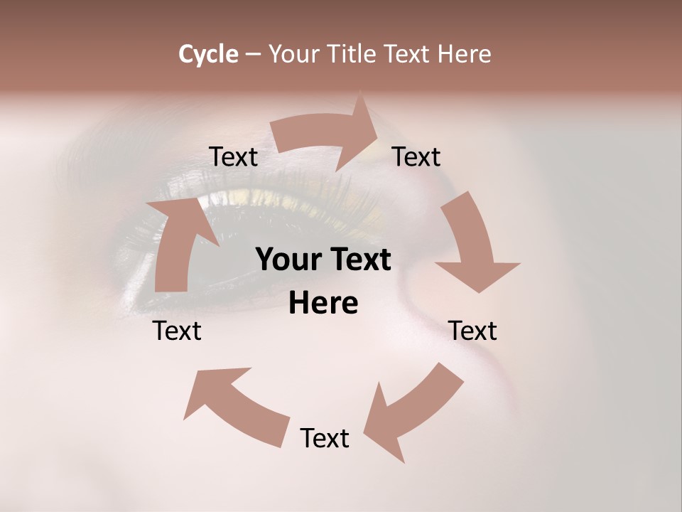 Look Young Eyeshadow PowerPoint Template