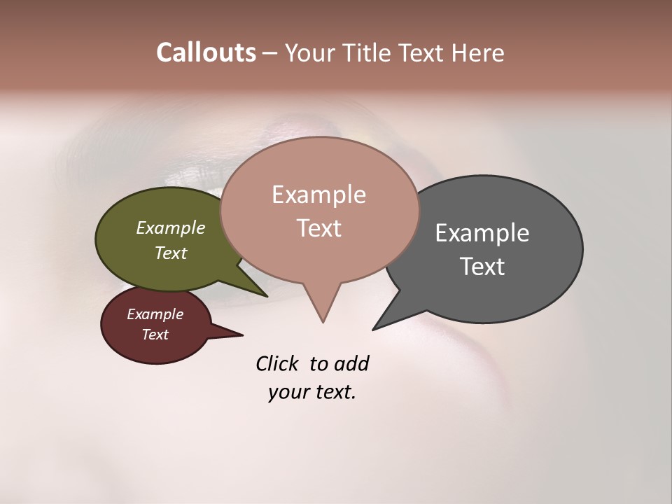 Look Young Eyeshadow PowerPoint Template