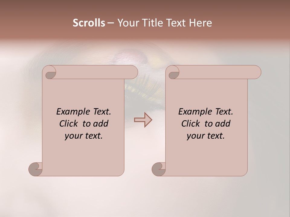 Look Young Eyeshadow PowerPoint Template