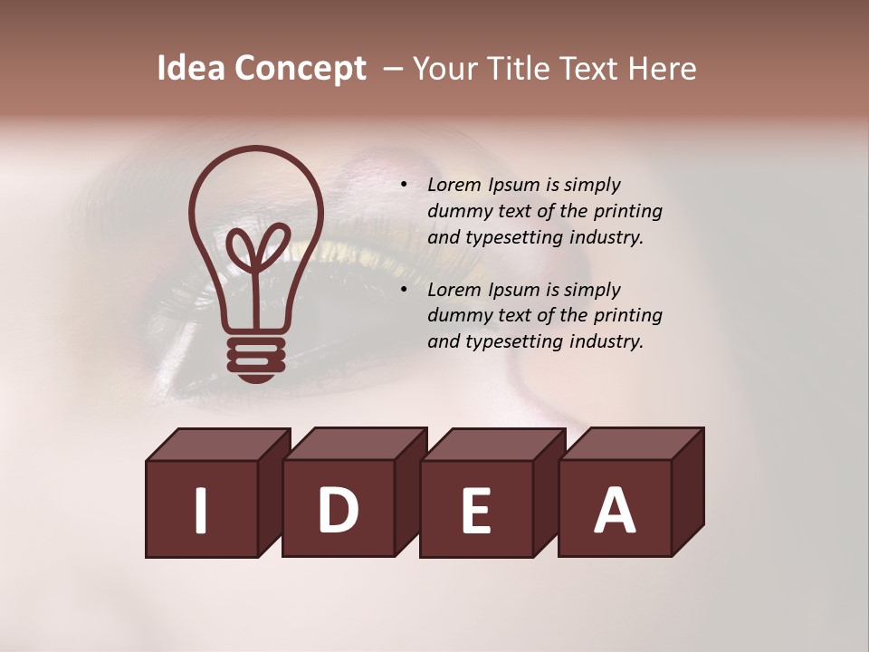 Look Young Eyeshadow PowerPoint Template