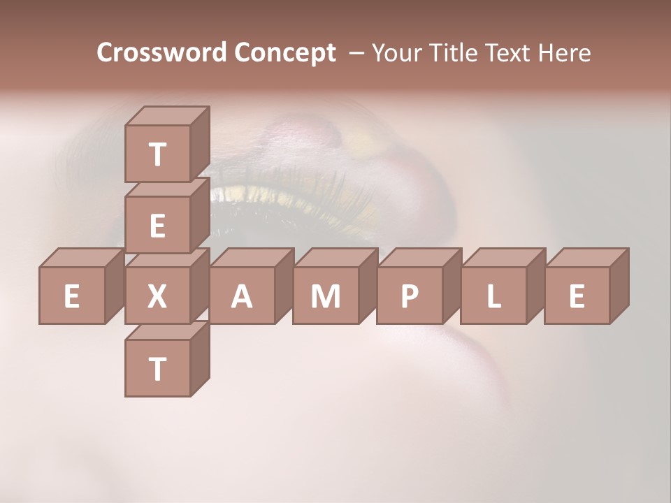 Look Young Eyeshadow PowerPoint Template