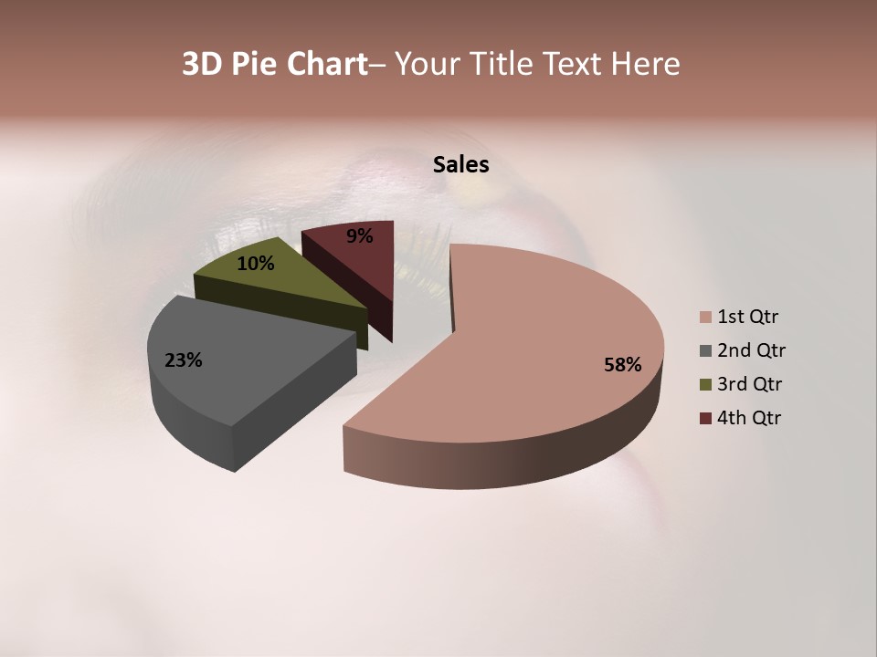 Look Young Eyeshadow PowerPoint Template