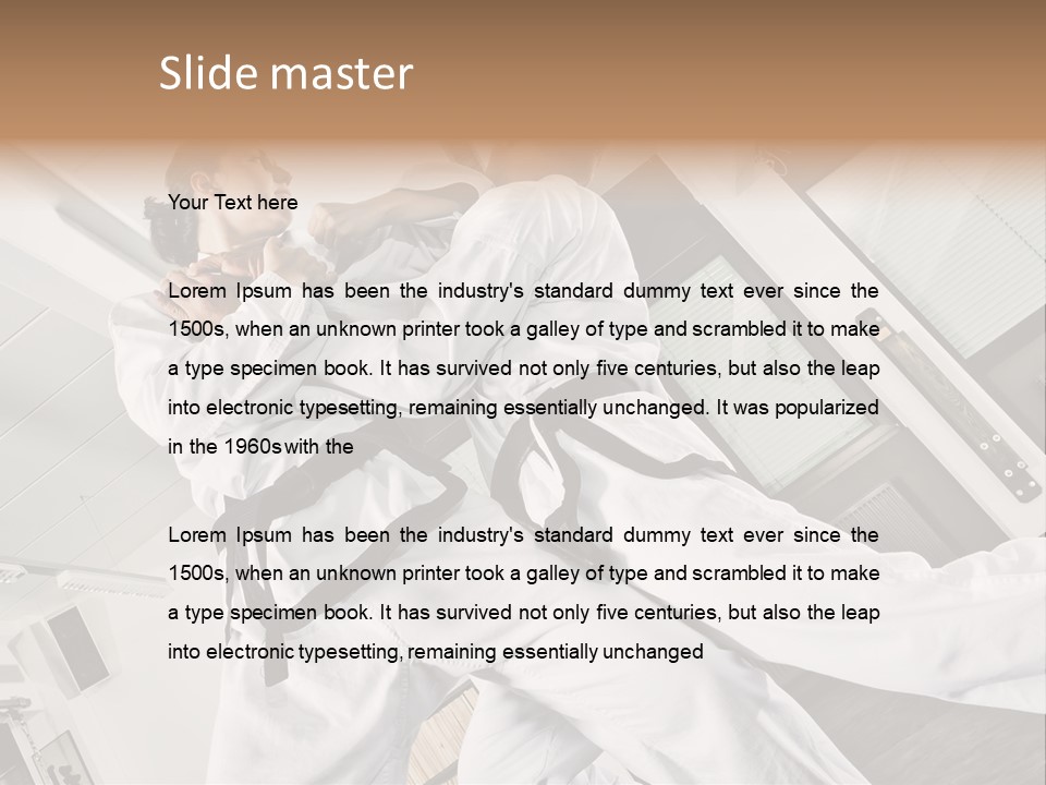 Man Art Combat PowerPoint Template