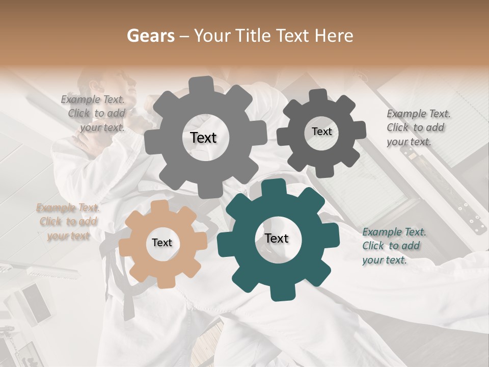 Man Art Combat PowerPoint Template