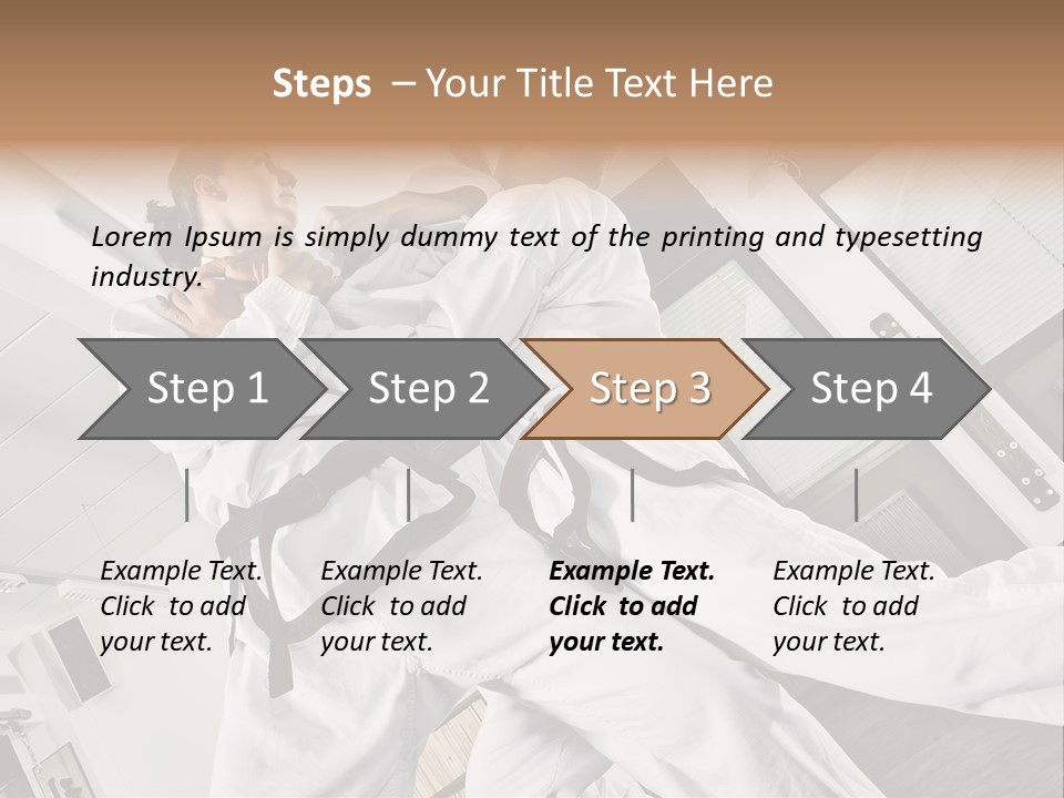 Man Art Combat PowerPoint Template