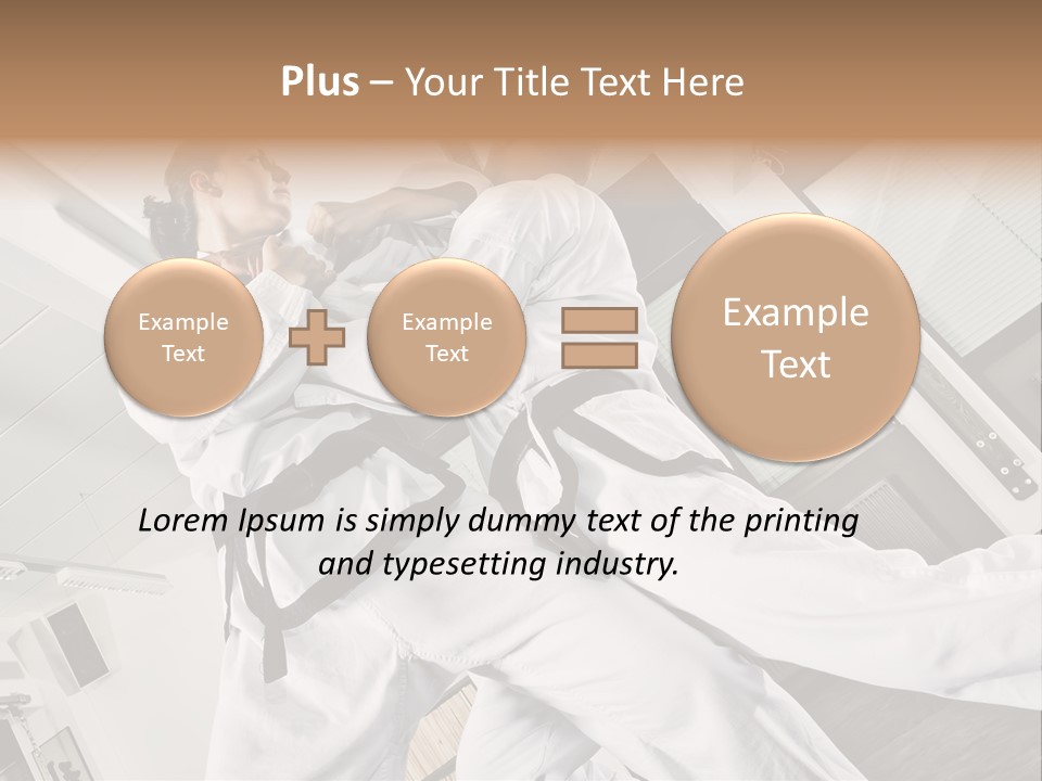 Man Art Combat PowerPoint Template