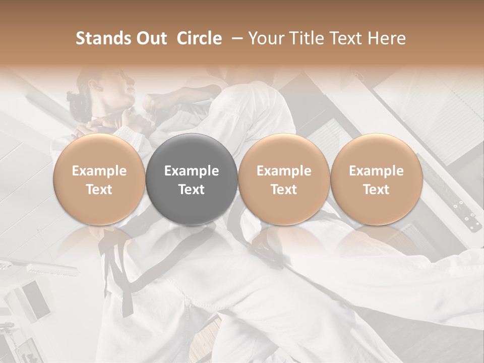 Man Art Combat PowerPoint Template