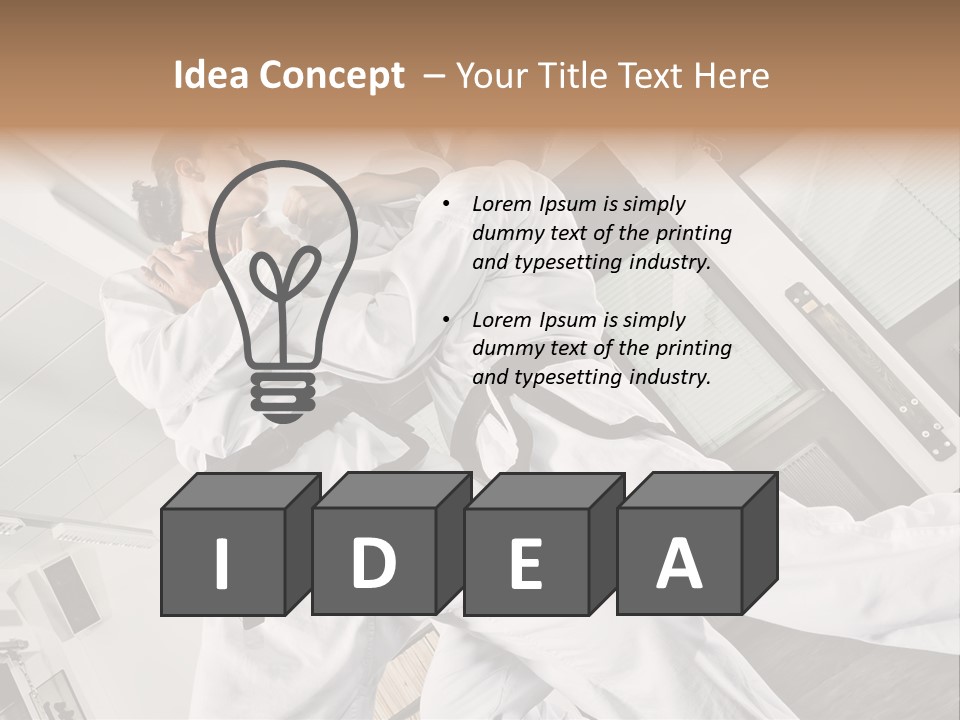 Man Art Combat PowerPoint Template