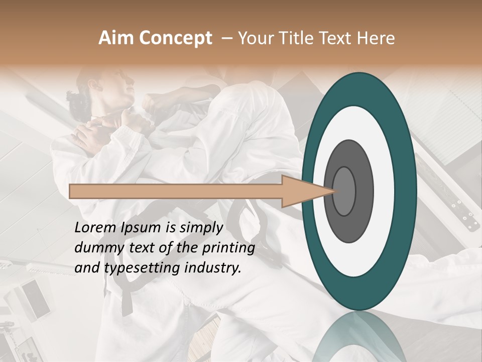 Man Art Combat PowerPoint Template