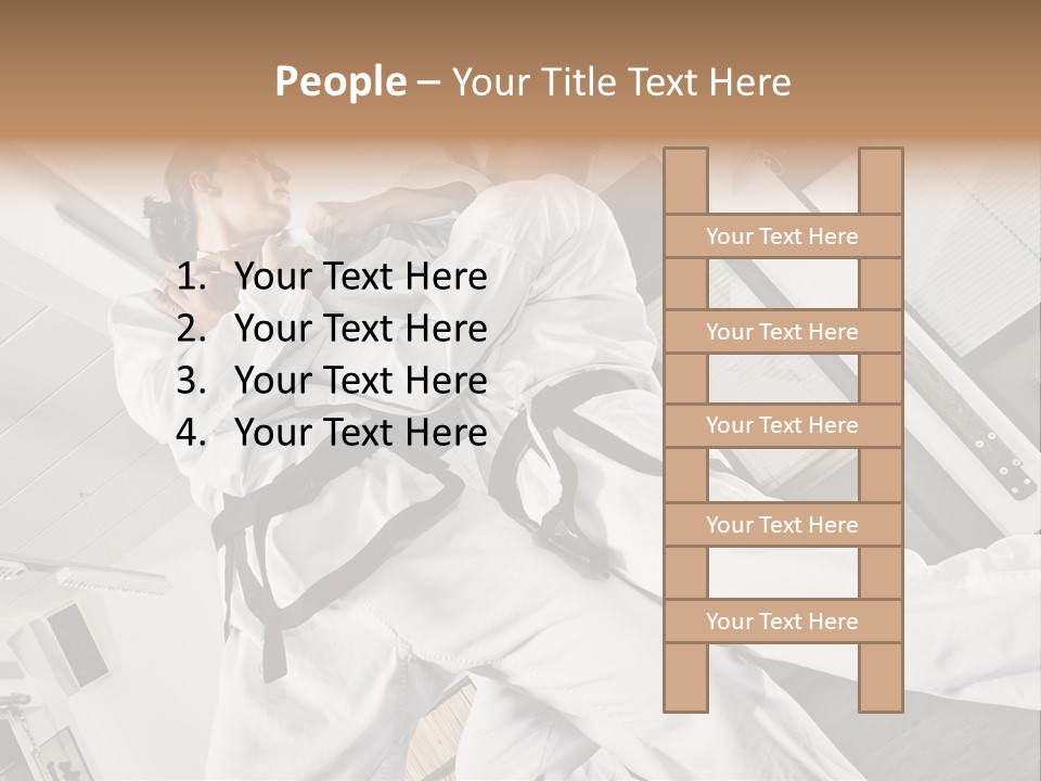 Man Art Combat PowerPoint Template