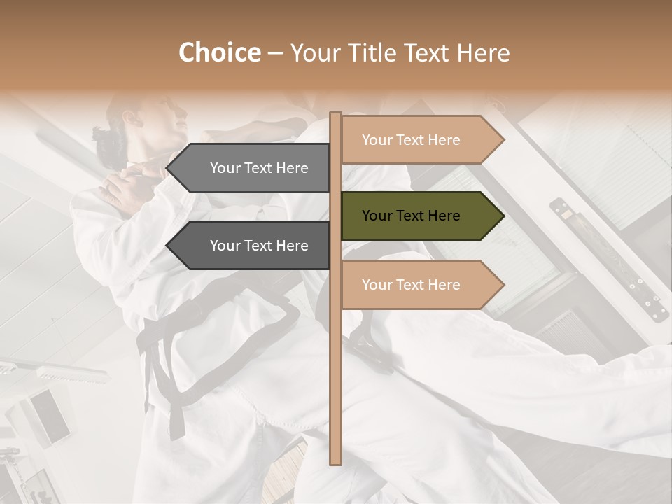 Man Art Combat PowerPoint Template