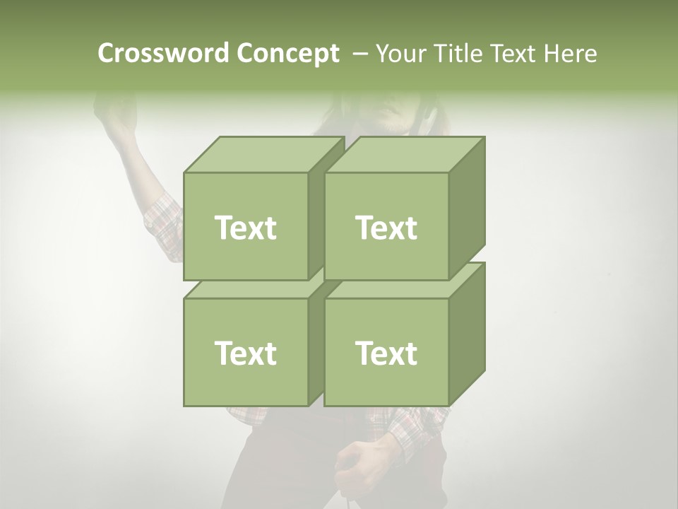 Song Earphones Man PowerPoint Template