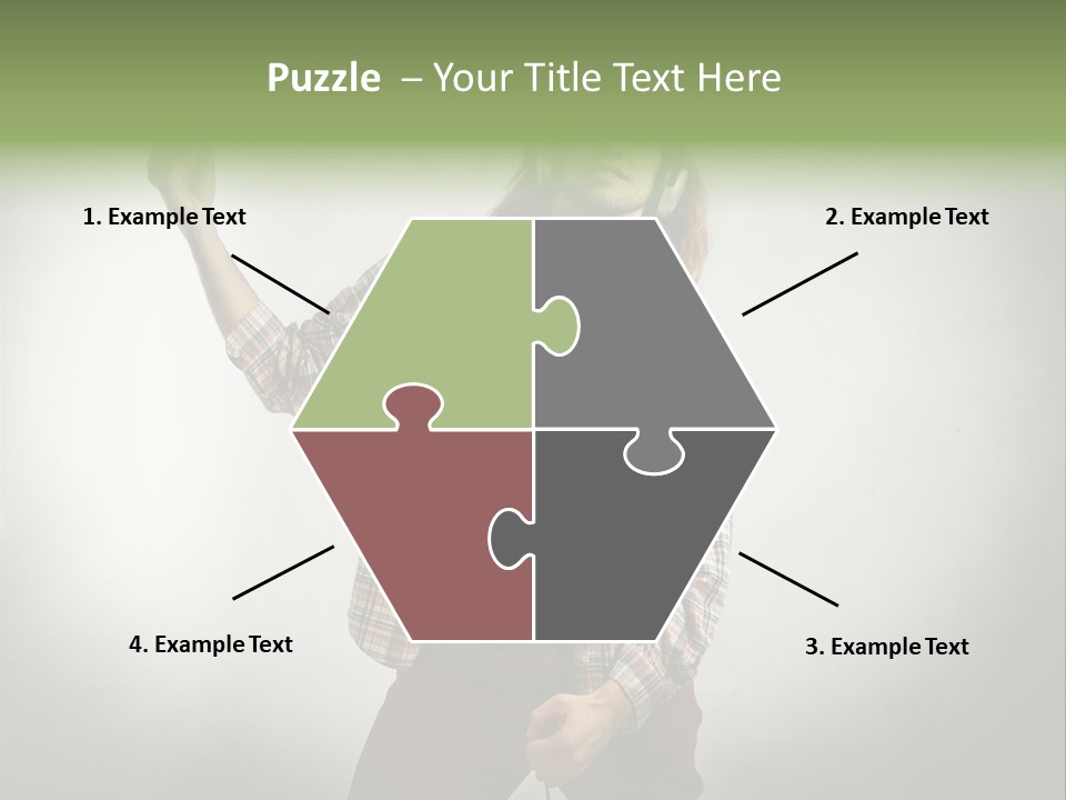 Song Earphones Man PowerPoint Template