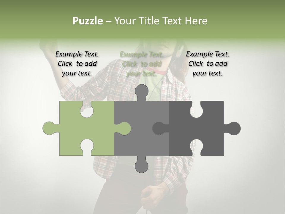 Song Earphones Man PowerPoint Template