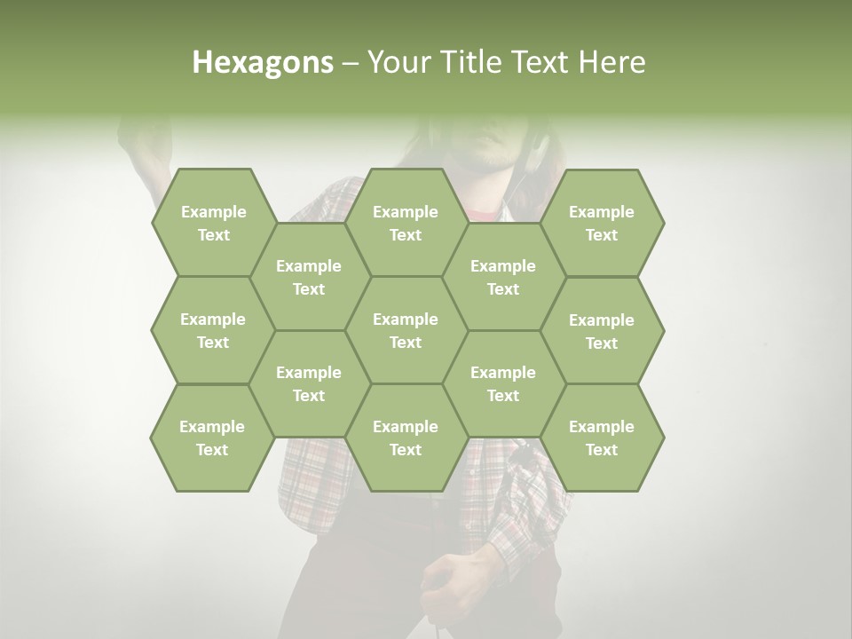 Song Earphones Man PowerPoint Template