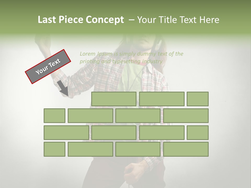 Song Earphones Man PowerPoint Template