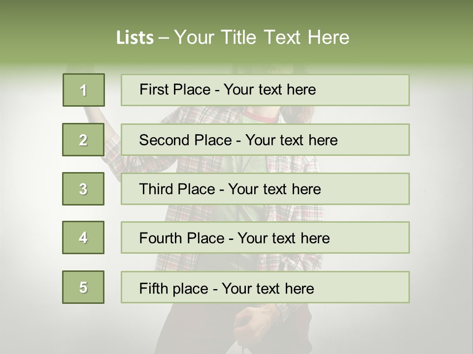 Song Earphones Man PowerPoint Template