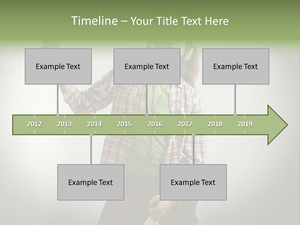 Song Earphones Man PowerPoint Template