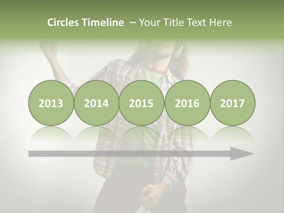 Song Earphones Man PowerPoint Template