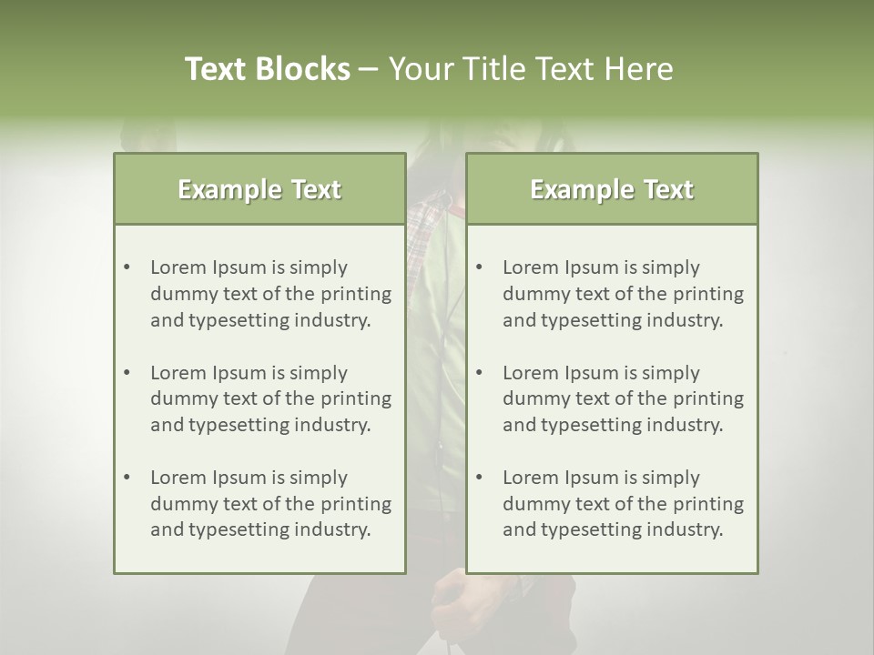 Song Earphones Man PowerPoint Template