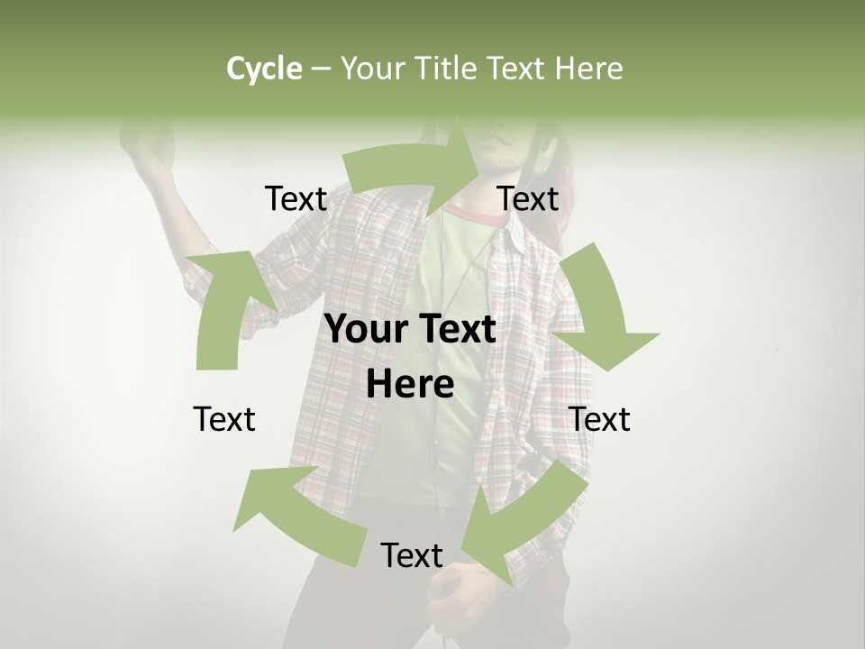 Song Earphones Man PowerPoint Template