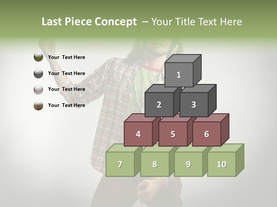 Song Earphones Man PowerPoint Template