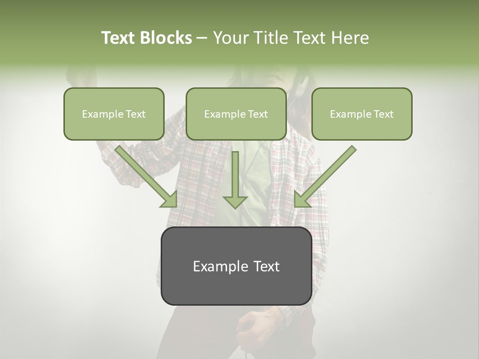 Song Earphones Man PowerPoint Template